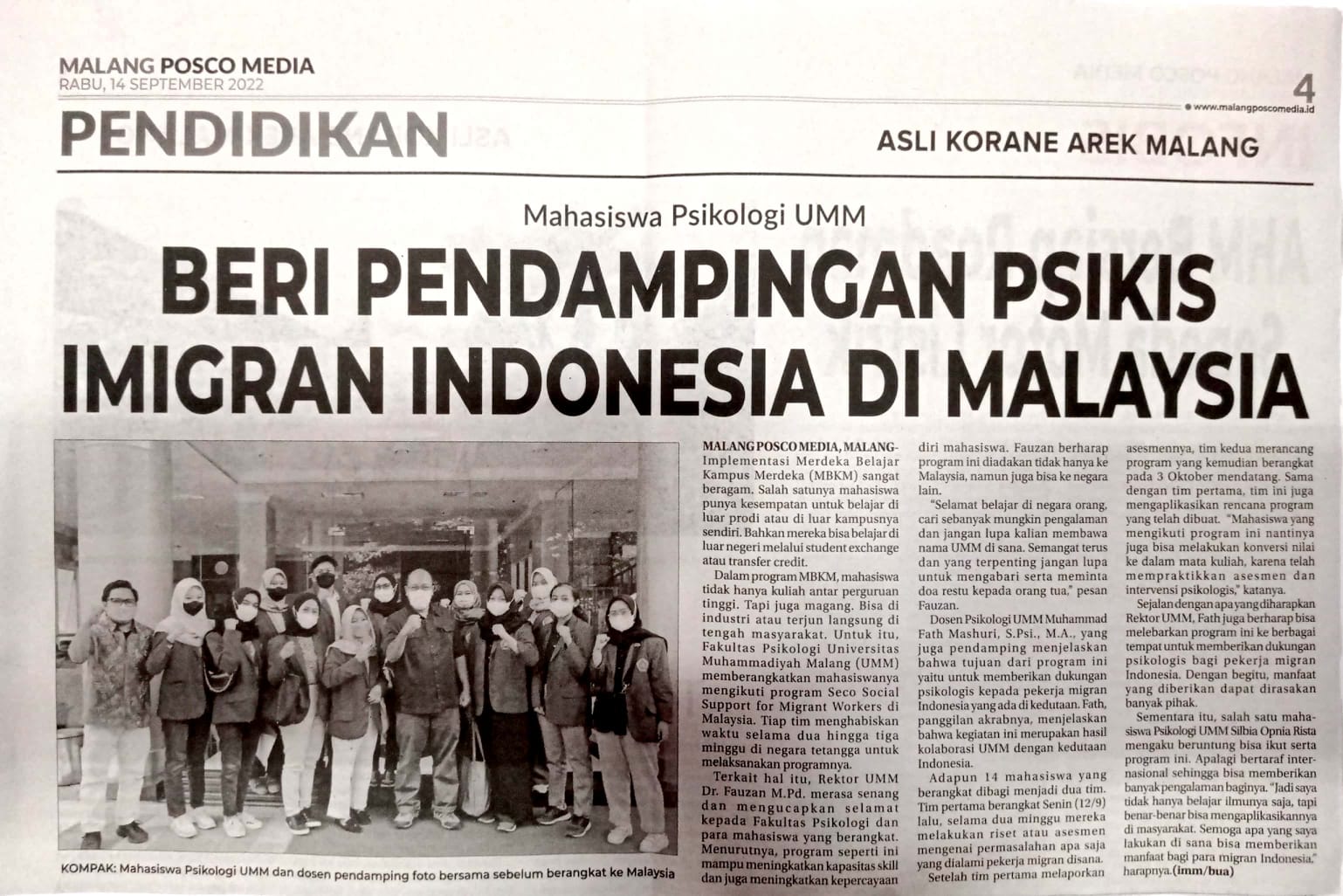 Beri Pendampingan Psikis Imigran Indonesia Di Malaysia - Malang Posco ...